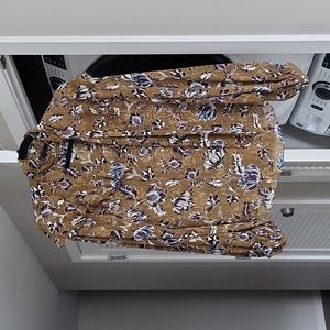 BCBGMaxAzria Dirty Olive Flowered Blouse - S